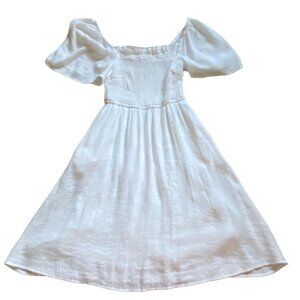 Staccato Womens Flowy, Flutter Sleeve Mini Dress-White-Size Small-GUC